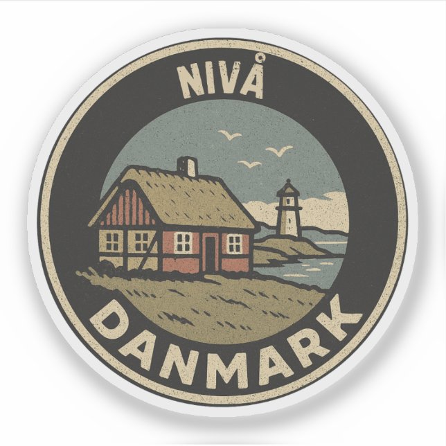 Nivå, Dänemark Danmark Aufkleber (Vorderseite)