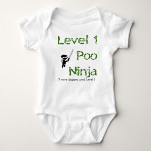 Niveau 1 Poo Ninja Baby Strampler