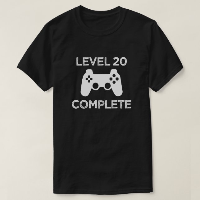 Niveau 20 komplett, das Shirt der lustigen 21. (Design vorne)