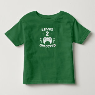 Niveau 2 entriegelte Gamer-Shirt 2 Jahre alte Kleinkind T-shirt