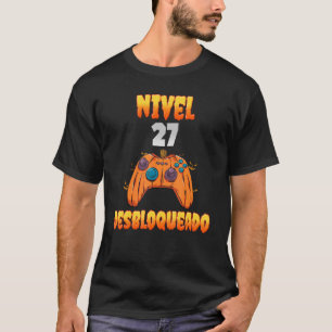 Nivel 27 Desbloqueado 27 Años de Edad Cumpleaños V T-Shirt