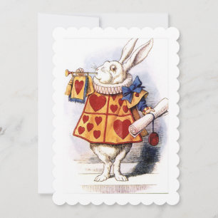 Nivens McTwisp, die Rabbit-Alice im Wunderland Einladung
