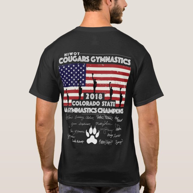 Niwot Gymnastik-Staat kaut T - Shirt der Mann-SS (Rückseite)