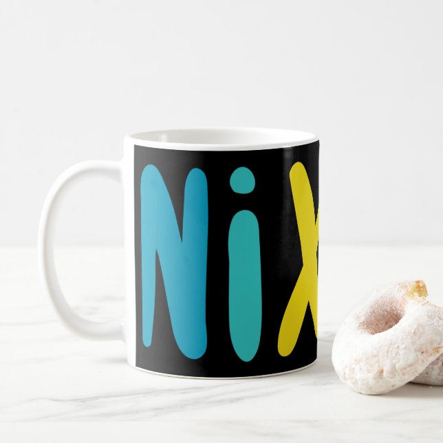 Nix Da, Deutscher Dialekt Slang Kaffeetasse (Mit Donut)