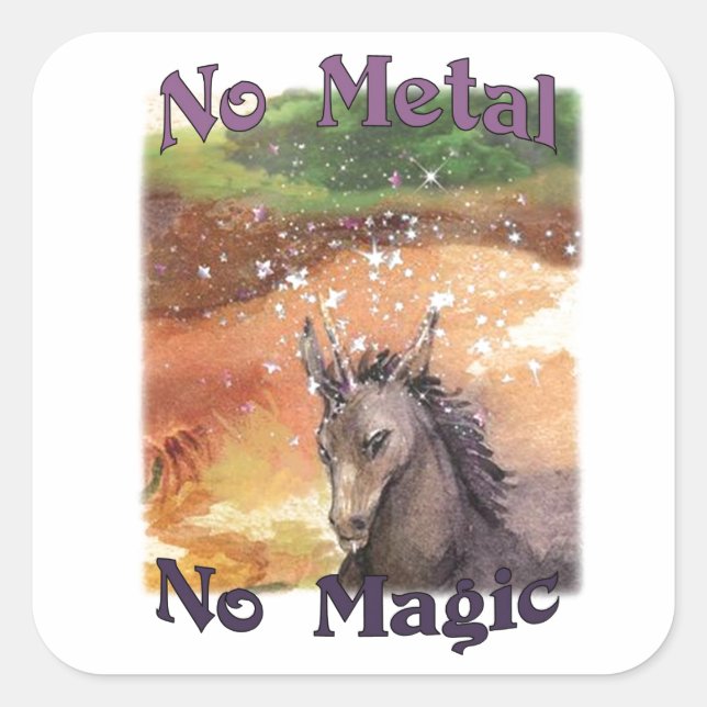 Nix No Metal No Magic Stickers (Vorderseite)