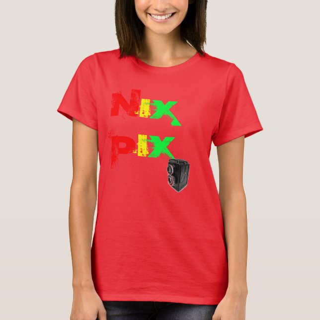 NIX PIX mit Vintager Kamera T-Shirt (Vorderseite)