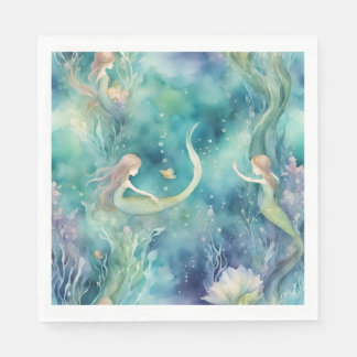 Nixen-Aquarell-Kunst Serviette