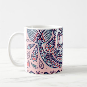 Nixen Volkselemente Vintage Nahtlos Kaffeetasse