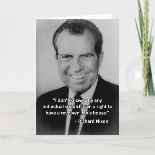 Nixon Anti-Gun Grußkarte Karte