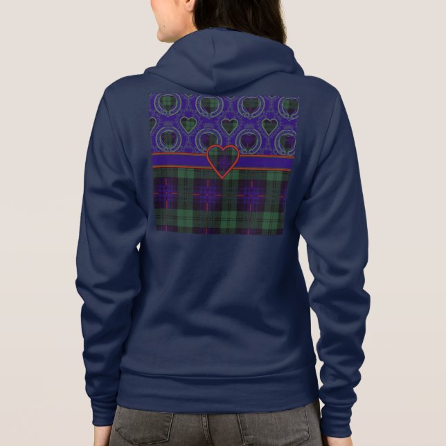 Nixon-Clan karierter schottischer Kilt Tartan Hoodie (Rückseite)