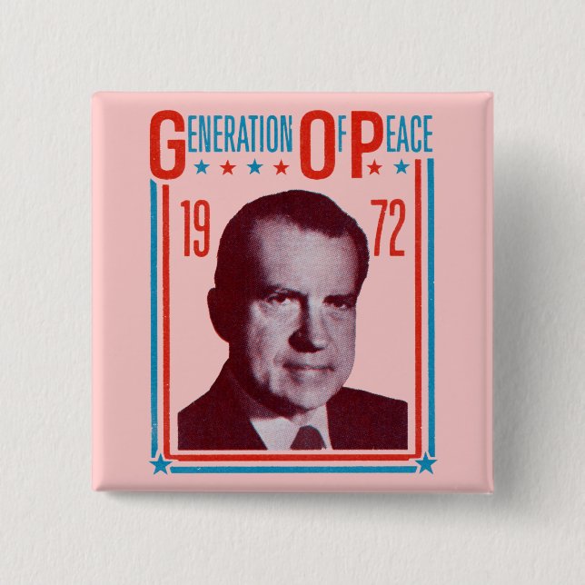 Nixon-Präsidentschaftskampagne 1972 Button (Vorderseite)