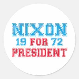 Nixon-Wahl 1972 Runder Aufkleber