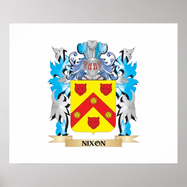 Nixon-Wappen - Familienwappen Poster (Vorne)