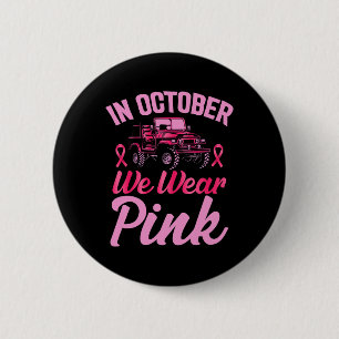 Nizza Brustkrebs-Shirt im Oktober tragen wir rosa Button