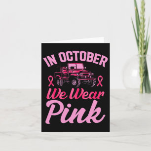 Nizza Brustkrebs-Shirt im Oktober tragen wir rosa Karte