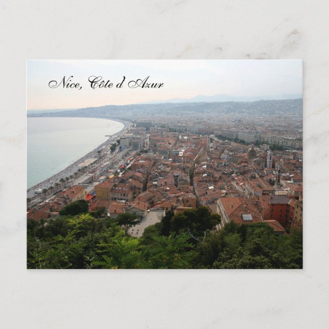 Nizza, Côte d'Azur Postkarte (Vorderseite)