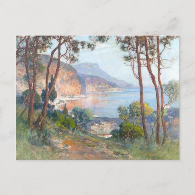 Nizza, Frankreich - Landschaftsmalerei Postkarte (Vorderseite)