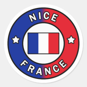 Nizza Frankreich Runder Aufkleber