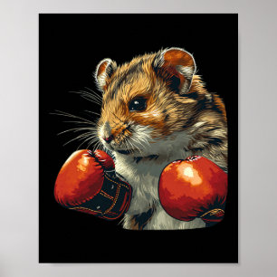 Nizza Hamster Boxerkostüme mit Boxhandschuhen für Poster