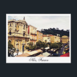 Nizza, offener Markt, Provence Frankreich Postkarte<br><div class="desc">Nice,  open market,  Provence,  Frankreich</div>