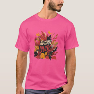 Nizza sinkende rote Blätter in Herbstsaison für He T-Shirt