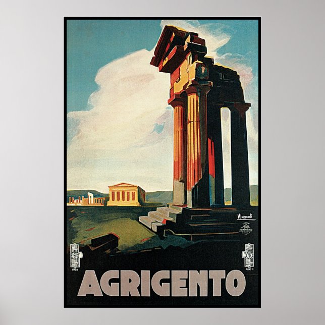 Nizzoli Agrigento Sicily Italien Poster (Vorne)
