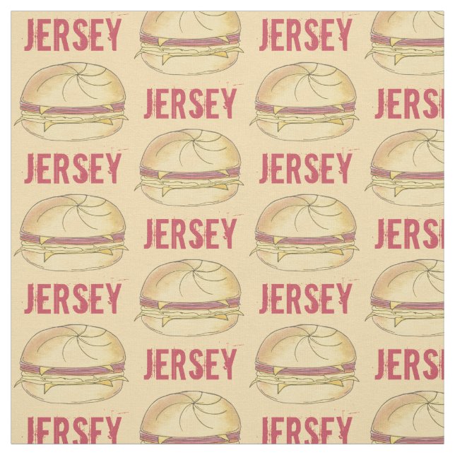 NJ New Jersey Pork Roll Breakfast Egg Sandwich Stoff (Muster)
