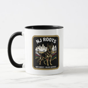 NJ Roots Deutscher Schäferhund Schwarzes Erbe Stol Tasse
