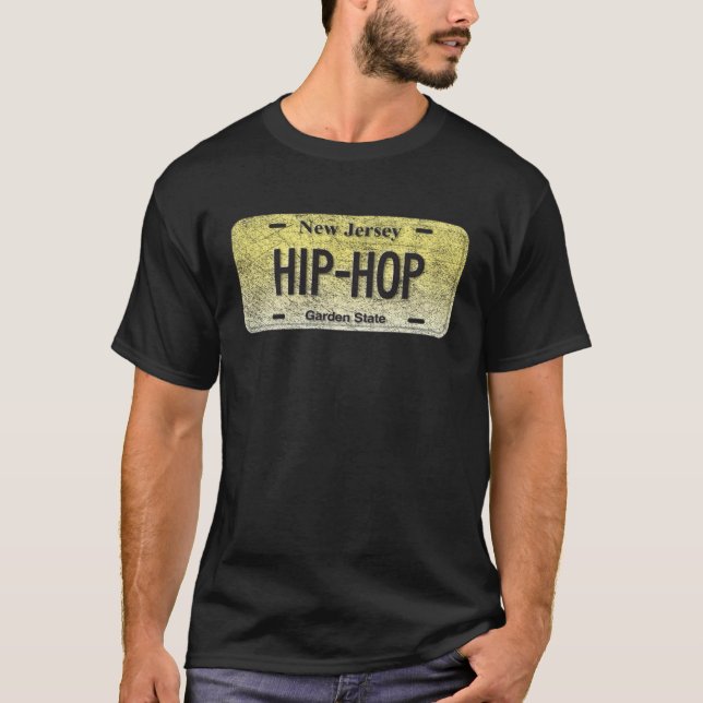 NJ Staat Vanity License Plate HIP HOP T-Shirt (Vorderseite)