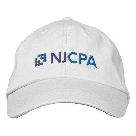 NJCPA Baseball Hat - weiß Bestickte Baseballkappe