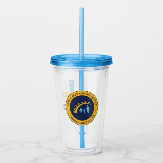 NJDCF "Safe, Healthy, Connected" Acryltumbler Acryltrinkbecher (Vorderseite)
