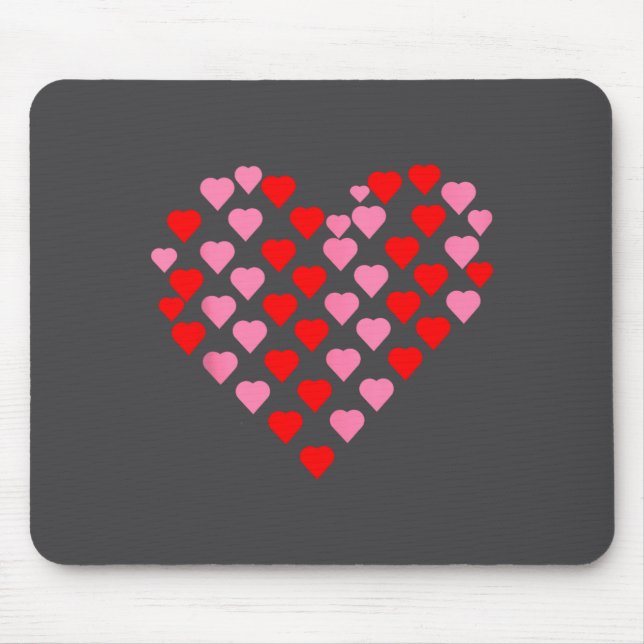 Nk And Red Hearts Lovers Funny Valentine’s Day Hum Mousepad (Vorne)