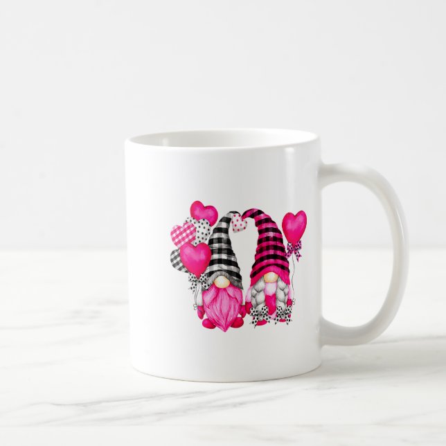Nk Buffalo Plaid And Heart Balloons Valentines D  Kaffeetasse (Rechts)
