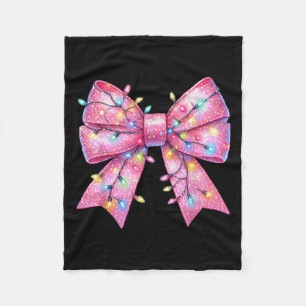 Nk Christmas Coquette Bow Weihnachtsbaum Licht Wom Fleecedecke