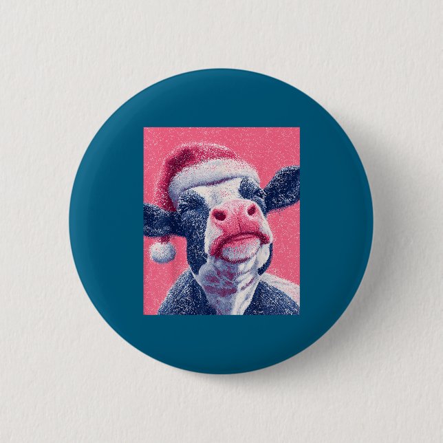 Nk Christmas Cow  Button (Vorderseite)