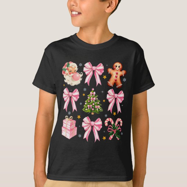Nk Christmas Tree Santa Gingerbread Xmas Cute Coqu T-Shirt (Vorderseite)