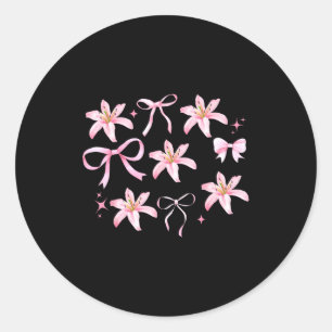 Nk Coquette-Bogen-Lilienblume Botanischer Garten P Runder Aufkleber
