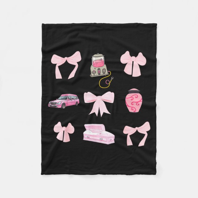 Nk Coquette Bow Funeral Director Mortician Mortuar Fleecedecke (Vorderseite)
