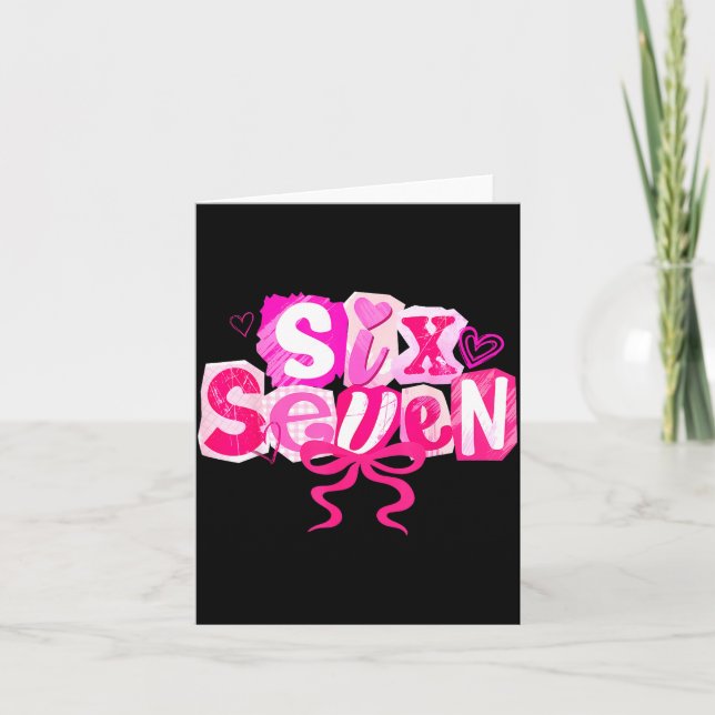 Nk Coquette Valentine Six Seven Bow 6 7 Meme Women Karte (Vorderseite)