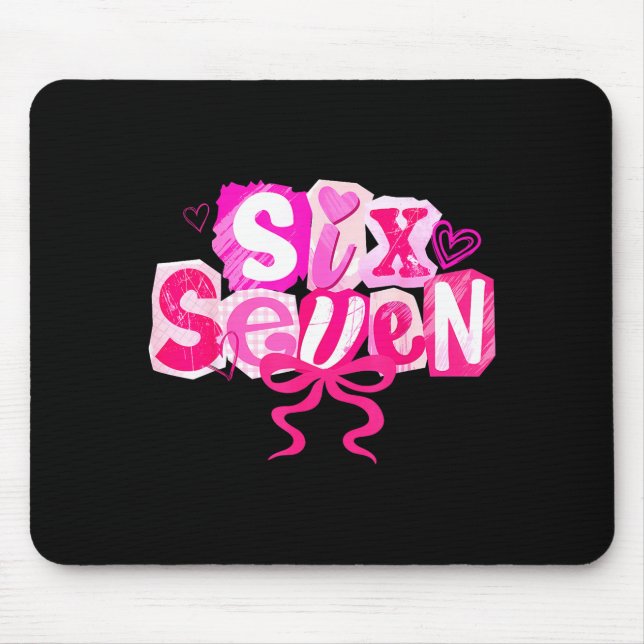 Nk Coquette Valentine Six Seven Bow 6 7 Meme Women Mousepad (Vorne)