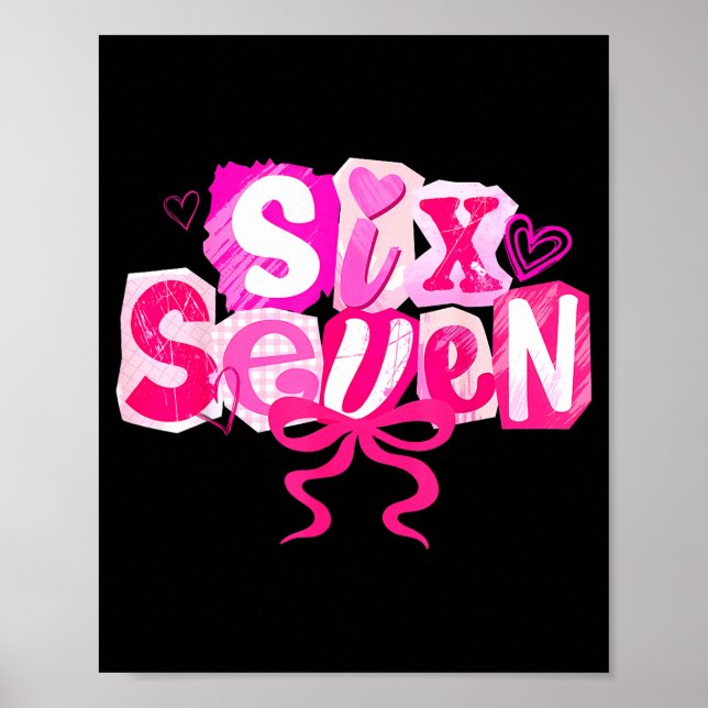 Nk Coquette Valentine Six Seven Bow 6 7 Meme Women Poster (Vorne)