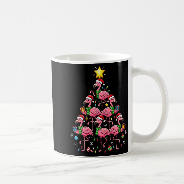 Nk Flamingo Christmas Tree Santa Flamingo Holiday  Kaffeetasse (Rechts)