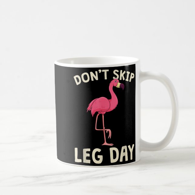 Nk Flamingo Workou Don't Skip Leg Day Gym Fitness  Kaffeetasse (Rechts)