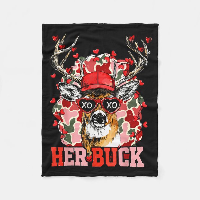 Nk Her Buck Camo Deer Hunting Camouflage Matching  Fleecedecke (Vorderseite)