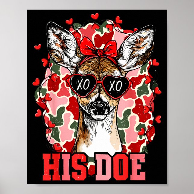Nk His Doe Camo Deer Hunting Camouflage Matching C Poster (Vorne)