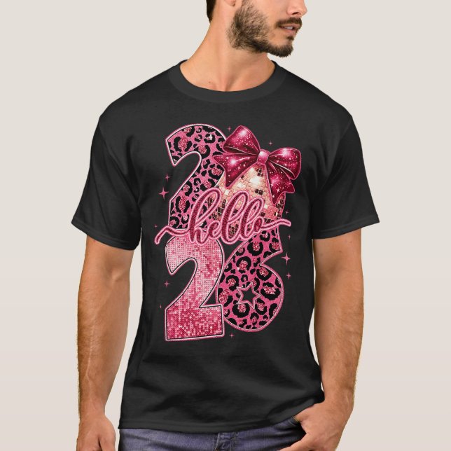 Nk Leopard Hello 2026 Happy New Year Party Nye  T-Shirt (Vorderseite)