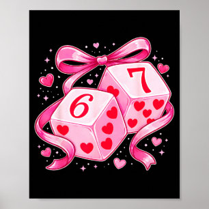 Nk Love Dice 6 7 Herzen Valentinstag Süß Romantisc Poster