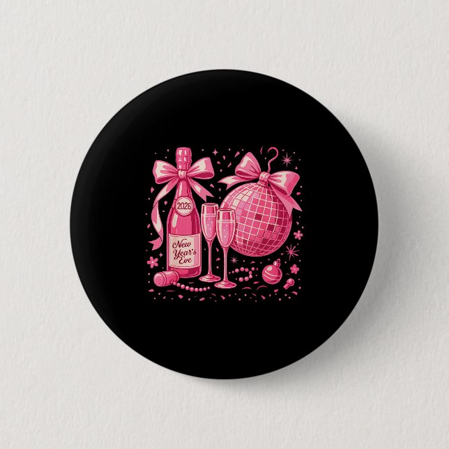 Nk New Year's Eve 2026 Disco Champagne Party  Button (Vorderseite)