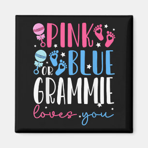 nk oder Blau Grammie Loves You Geschlecht Enthüllu Magnet