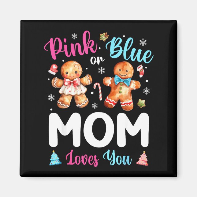 Nk Oder Blau Mama Liebt Dich Geschlecht Enthüllung Magnet (Vorne)